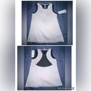 NWT Shape Women’s Echo Tank in Gull/Black - Sz Medium